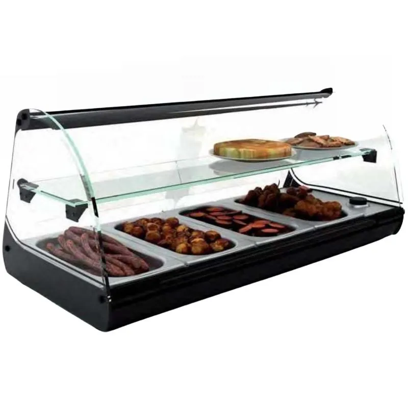 Vitrine Chaude à Poser - DEUX NIVEAUX Bain Marie - GN 1/3