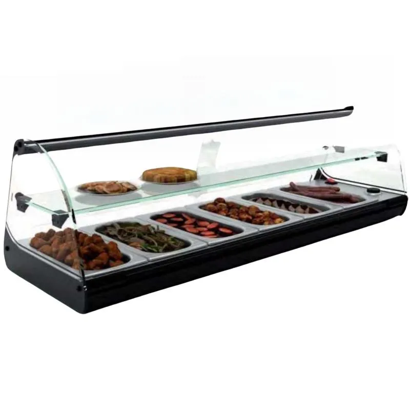Vitrine Chaude à Poser - DEUX NIVEAUX Bain Marie - GN 1/3
