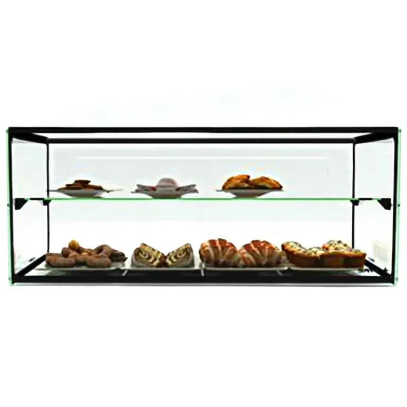 Vitrine Neutre - NEUTRE Présentoirs en Verre Droits 2 Étage - sans LED - H 315 mm
