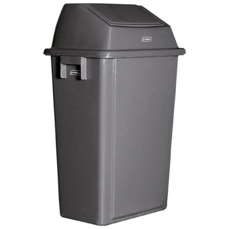 Collecteur de Déchets Mural Gris - 60 L