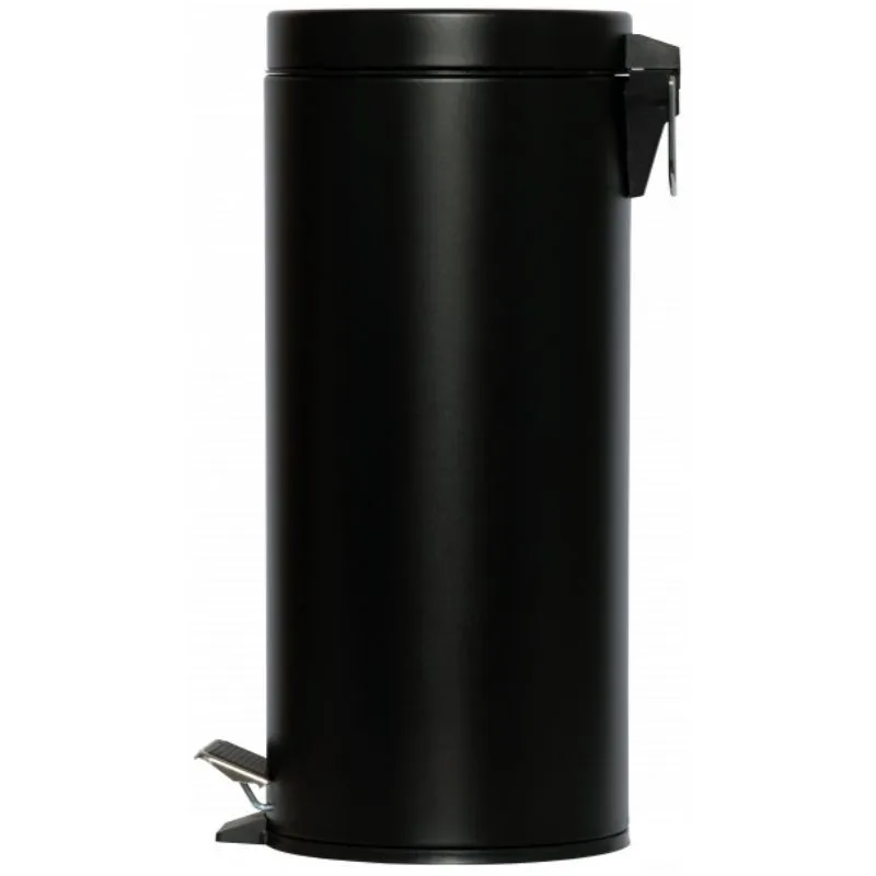 Poubelle à Pédale Noir Mat - 30 L