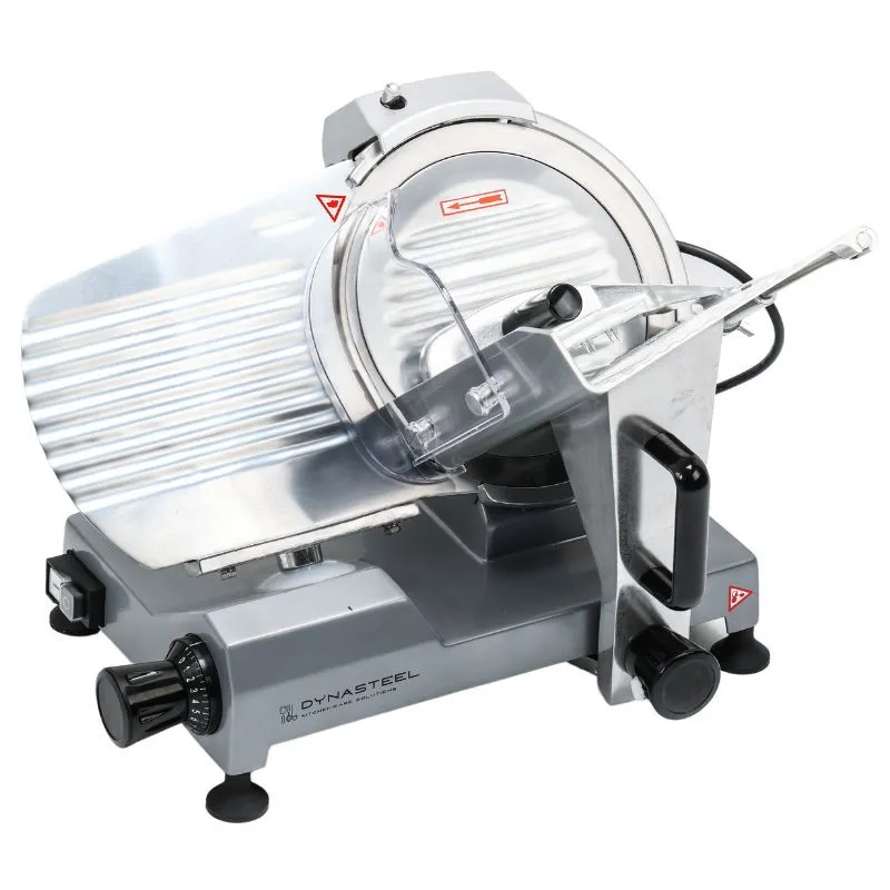Trancheuse à Jambon Professionnelle 220 mm 120 W Semi-Automatique à Gravité, Corps Aluminium