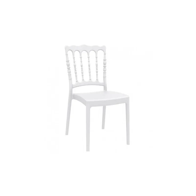 Chaise Napoléon Empilable Blanc - H 920 mm
