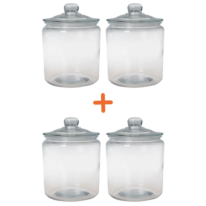 Bocal à Biscuits - 3,8 L - Lot de 4