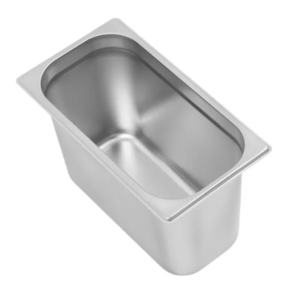 Bac Gastro GN 1/3 Inox AISI 201 - 325 x 175 x 200 mm - 7,5 L - Compatible Lave-Vaisselle, Cuisine