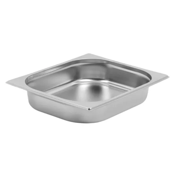 Bac Gastro GN 1/2 Inox 325 x 265 mm - Profondeur 65 mm - 4 L - Compatible Lave-Vaisselle - Cuisine Pro &