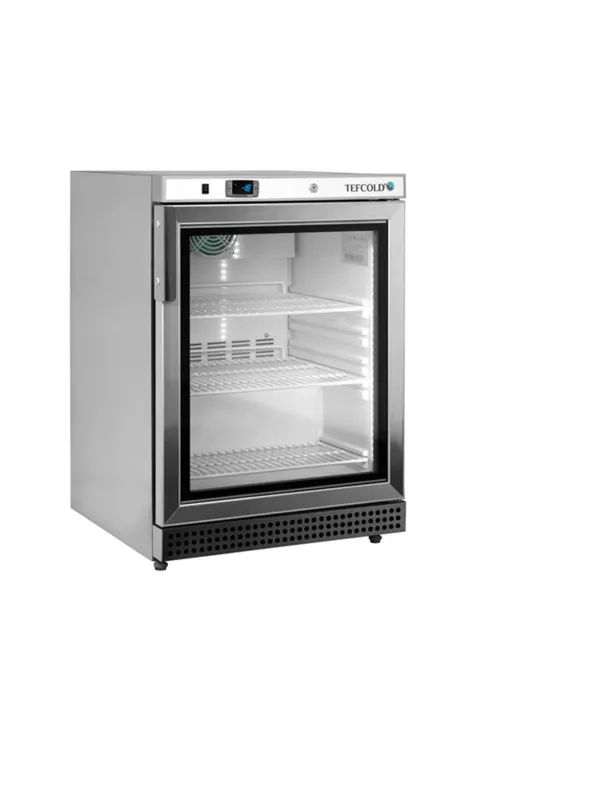 Armoire Réfrigérée Négative Ventilée Vitrée - Inox - 120 L