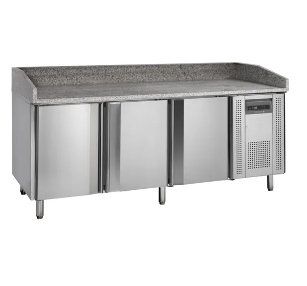 Table à Pizza en Inox - 400 x 600 mm - 3 Portes