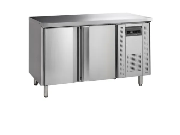 Table Réfrigérée Négative en Inox - 2 Portes - GN 1/1