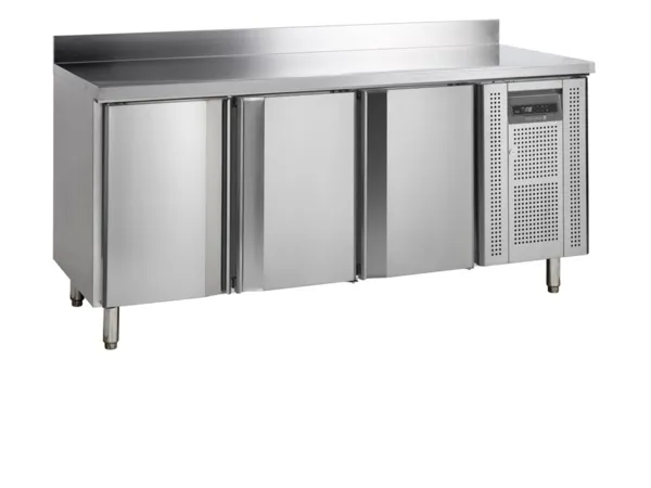 Table Réfrigérée Négative avec Dosseret - 3 Portes  - GN 1/1