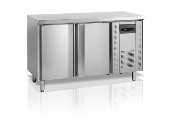 Table Réfrigérée Négative en Inox - 2 Portes - 230 L