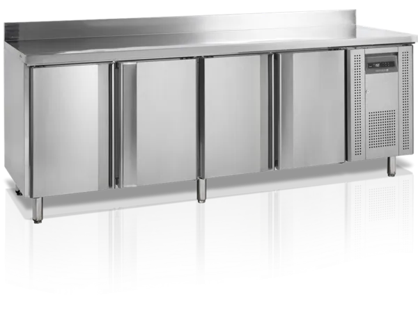 Refroidisseur de Comptoir à Snacks avec Dosseret - 4 portes - 460 L