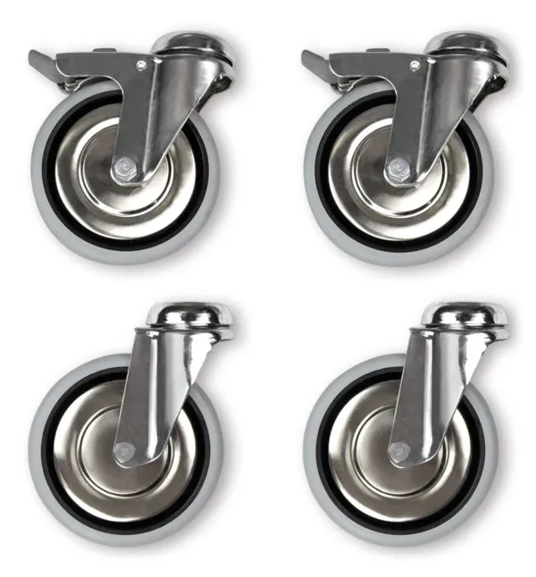 Lot de 4 Roues pour tables inox