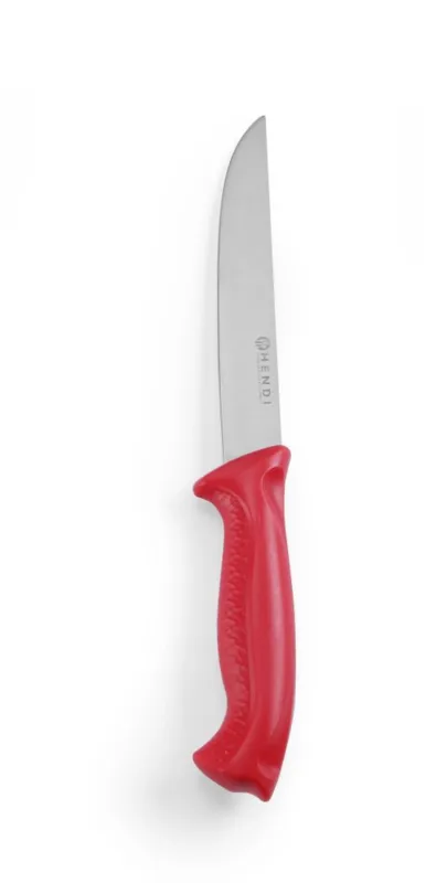 Couteau à Découper Rouge pour Viande Crue - Lame 15 cm