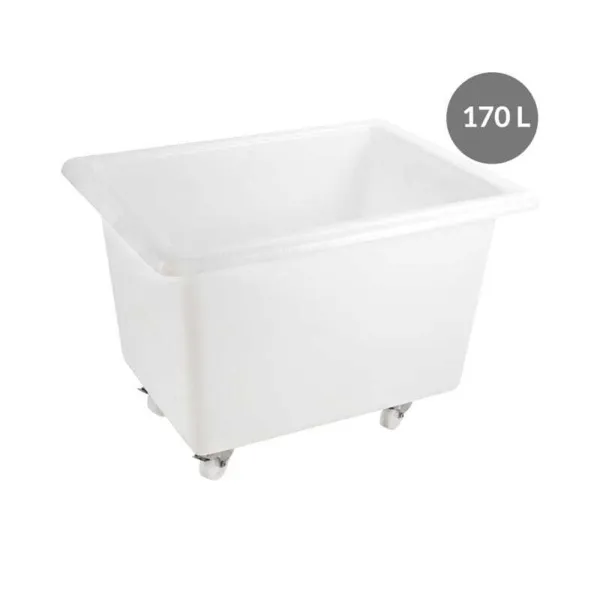 Bac Grand Volume avec Roues - 170 L - Blanc
