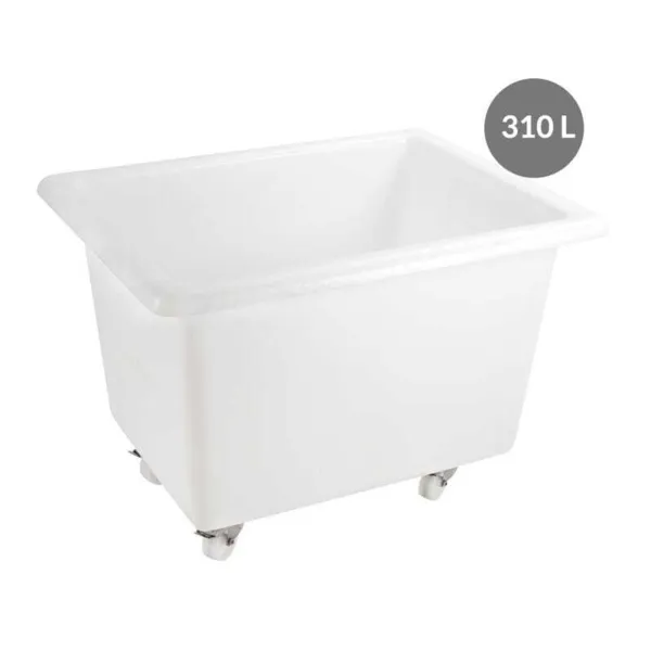 Bac Profond 310 L 2 Roues Fixes 2 Piv. Freins