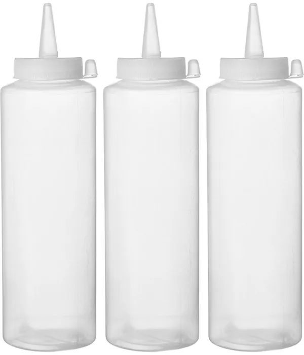 Flacon Distributeur Transparent - 0,7 L - Lot de 3