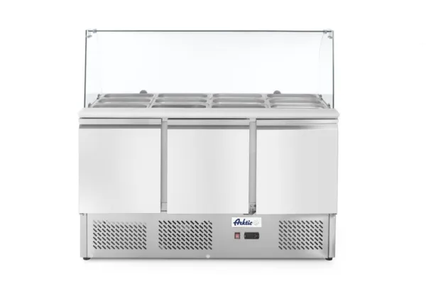 Comptoir 3 Portes avec Vitrine Réfrigérée en Verre - 380 L