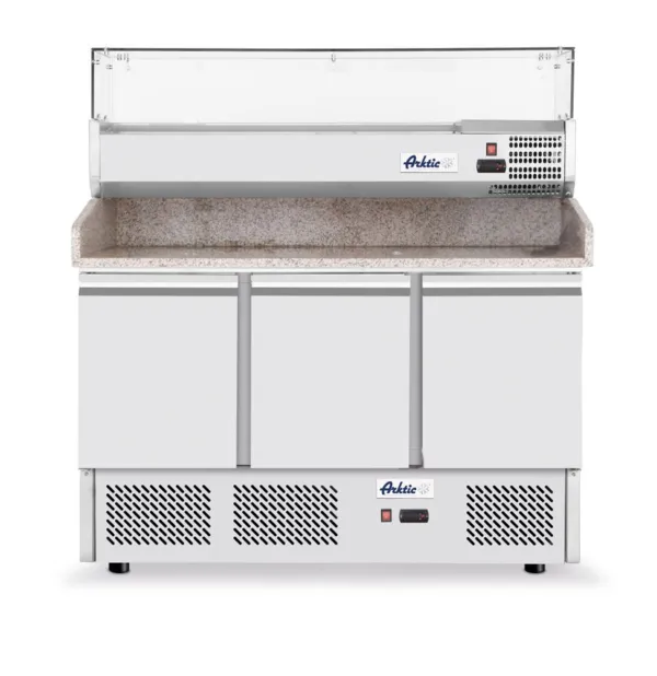Comptoir de Préparation Réfrigéré pour Pizzas ou Salades - 380 L + 40 L