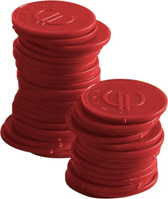 Jetons Rouges - Lot de 100