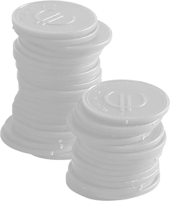 Jetons Blancs - Lot de 100