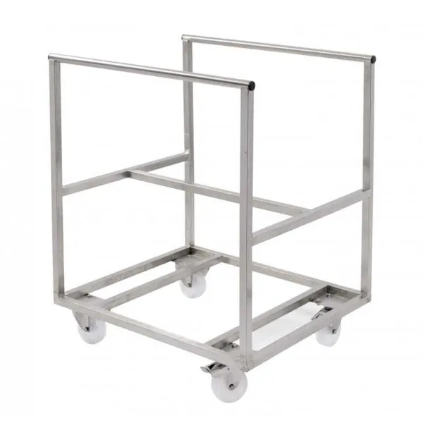 Chariot Inox pour Bac Grand Volume Semi-Cylindrique