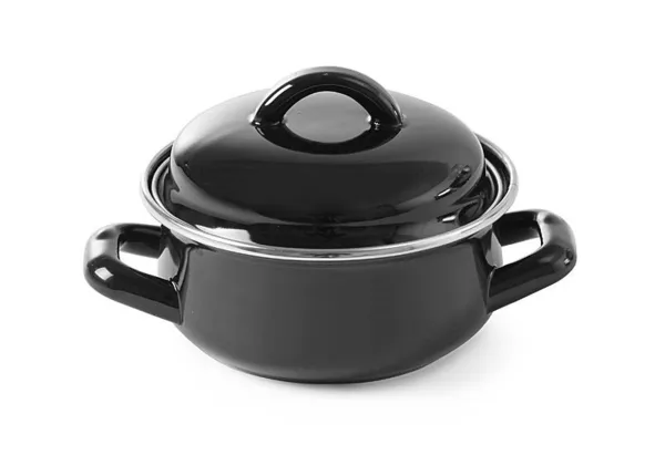 Marmite Noire avec Couvercle - 0,6 L