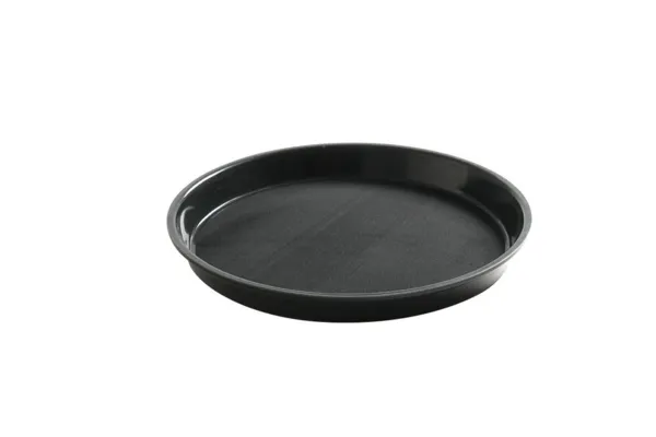 Plateau Rond à Bord Haut en Polypropylène - Noir - 320 mm de Diamètre