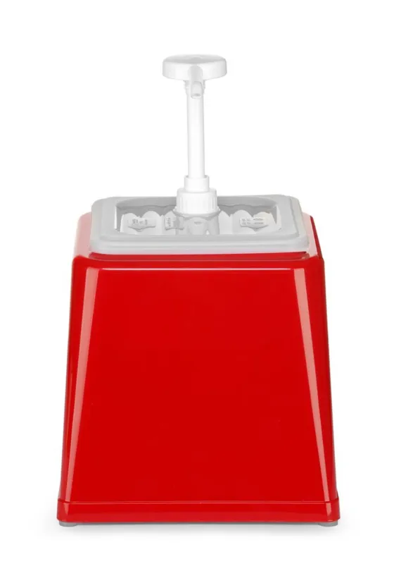 Distributeur de Sauce avec Pompe - Rouge - 2,5 L