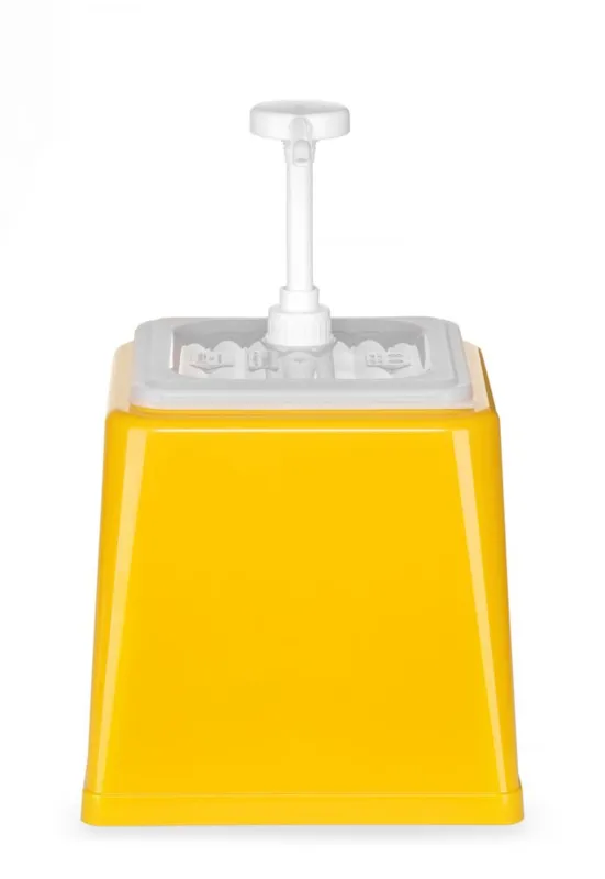 Distributeur de Sauce avec Pompe - Jaune - 2,5 L