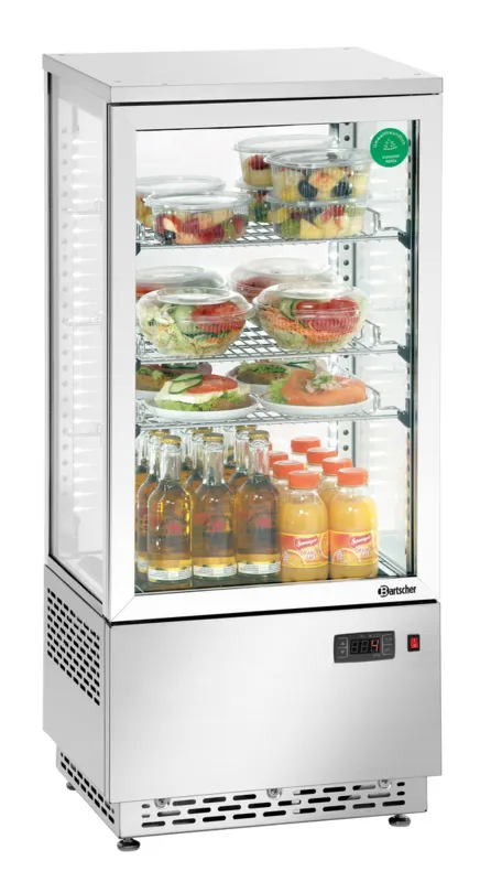 Mini Vitrine Réfrigérée - 78 L Inox