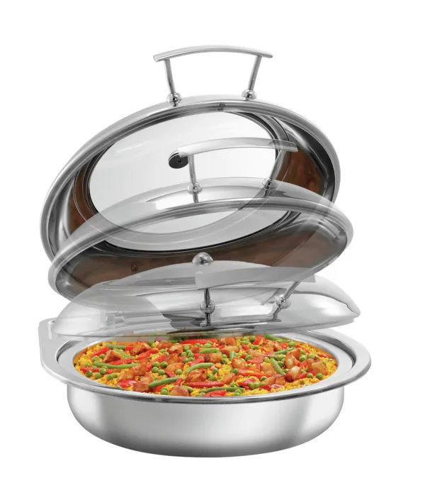Chafing Dish Rond à Poser Compatible Induction - 6,2 L - 435 x 472 mm