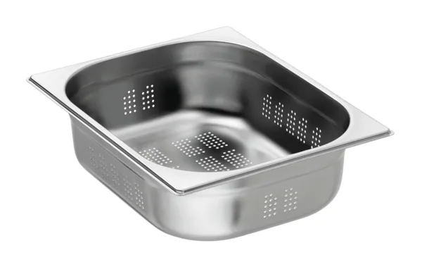 Bac Gastro GN 1/2 Perforé Inox - Profondeur 100 mm - 6,5 L