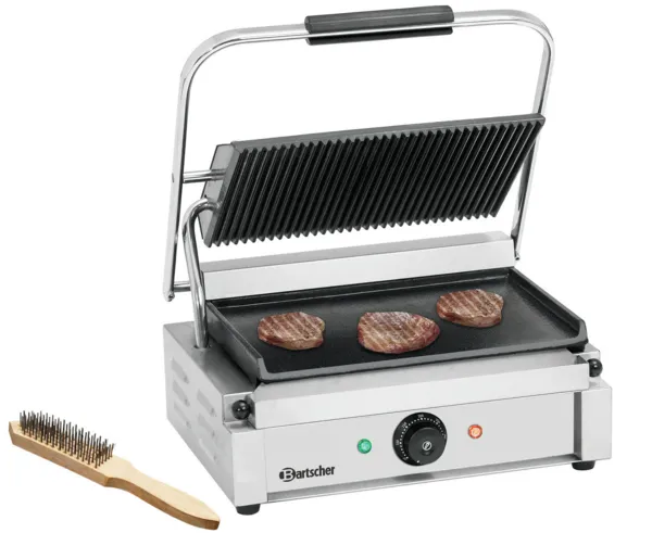 Grill Panini de Contact - Plaques Lisse et Rainurée