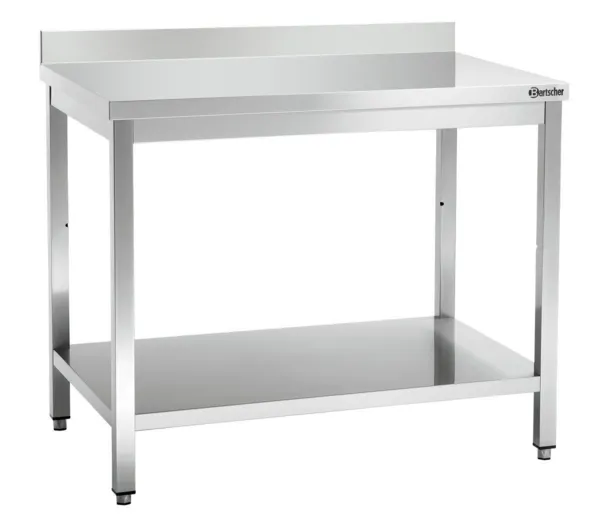 Table Inox avec Dosseret - L 1000 x P 700 mm