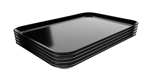 Plat de Présentation Mélamine Noir - L 240 x P 350 x H 17 mm - Lot de 5