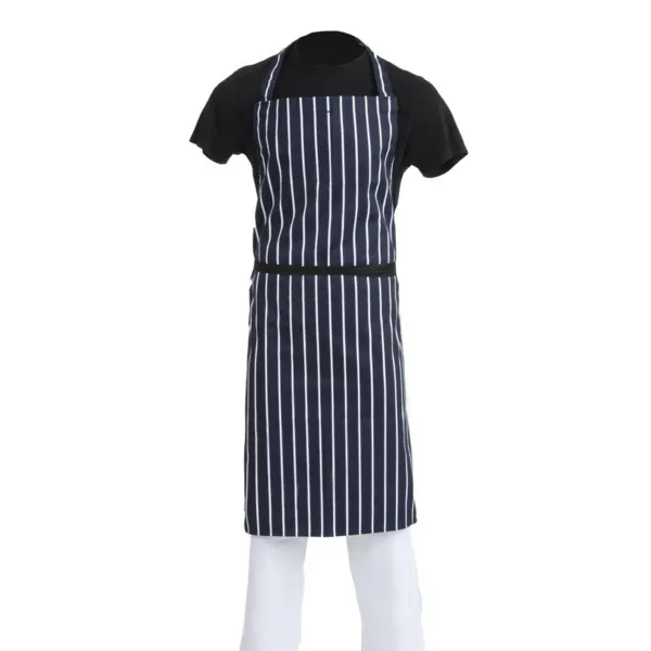 Tablier Bavette Extra Long Rayé Bleu Marine et Blanc