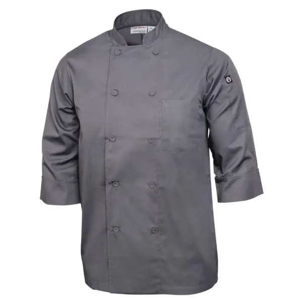 Veste de Cuisine Mixte Grise - Taille L