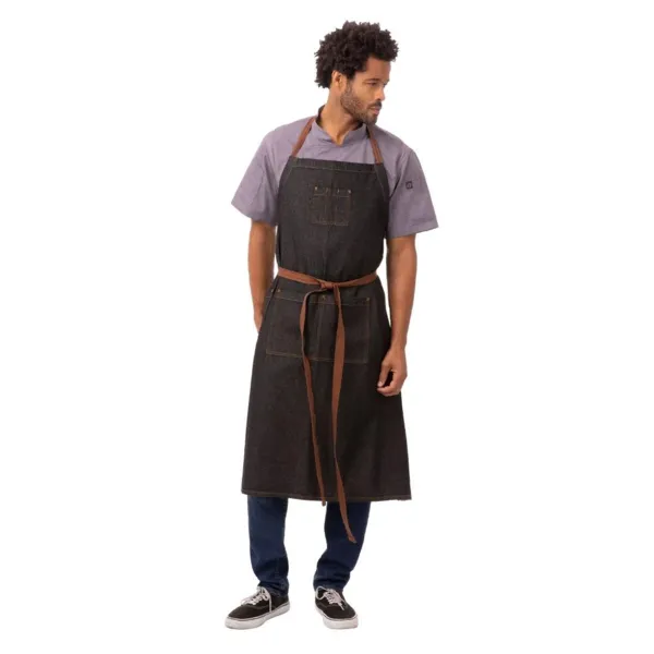 Tablier Bavette Noir Urban Memphis - 890 x 1005 mm