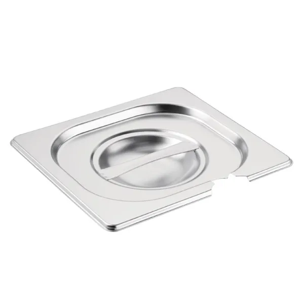 Couvercle Inox GN 1/6 avec Encoche