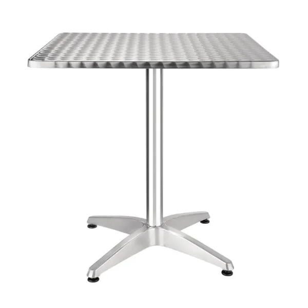 Table Bistrot Carrée en Inox - 700 x 700 mm