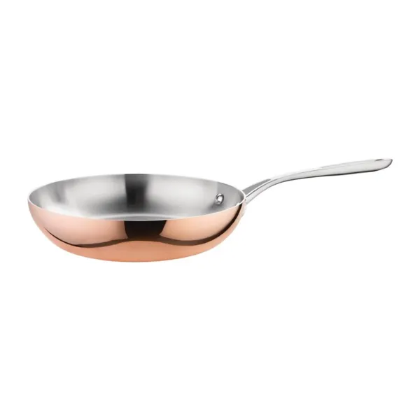 Poêle en Cuivre 3 Couches Induction - Ø 240 Mm