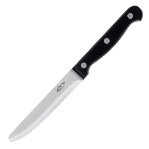 Couteau à Steak Noir - Lot de 12