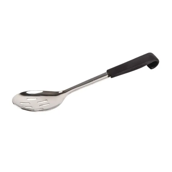 Cuillère de Service Perforée Manche Noir en Inox - L 340 mm