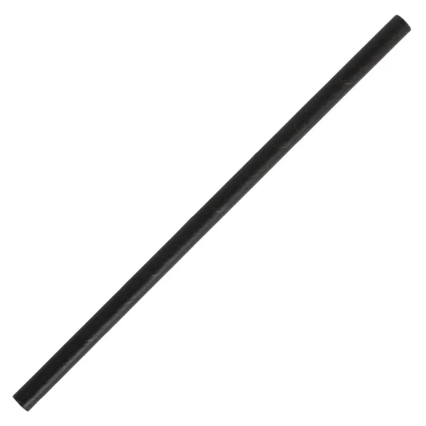 Pailles en Papier Compostables Noires - Lot de 250 Pailles