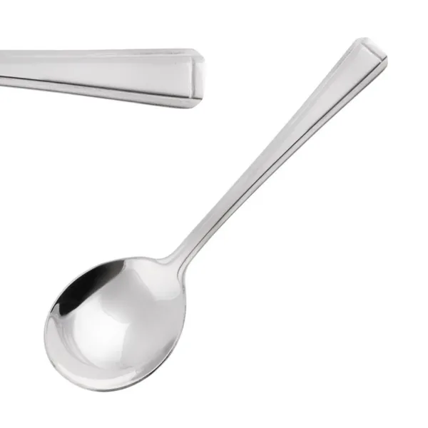 Cuillère à Soupe Ronde Harley en Inox - Lot de 12