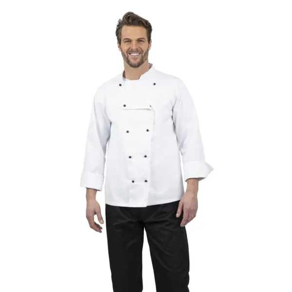 Veste De Cuisine Mixte Chicago Manches Longues Blanche Taille L