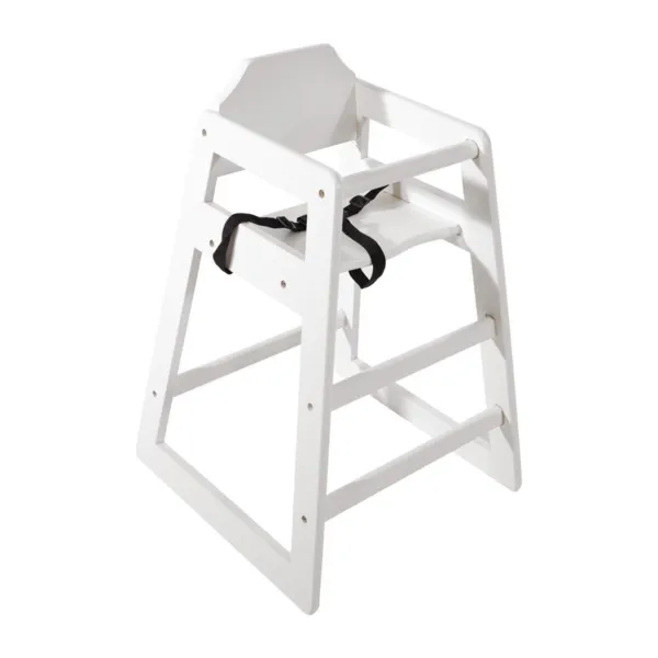 Chaise Haute En Bois Blanche