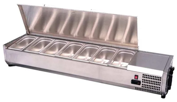 Saladette à poser pour bac GN1/3 - Inox