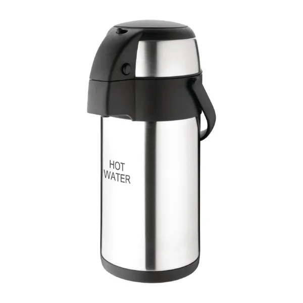 Pichet À Pompe Pour Eau Chaude en Inox - 3 L
